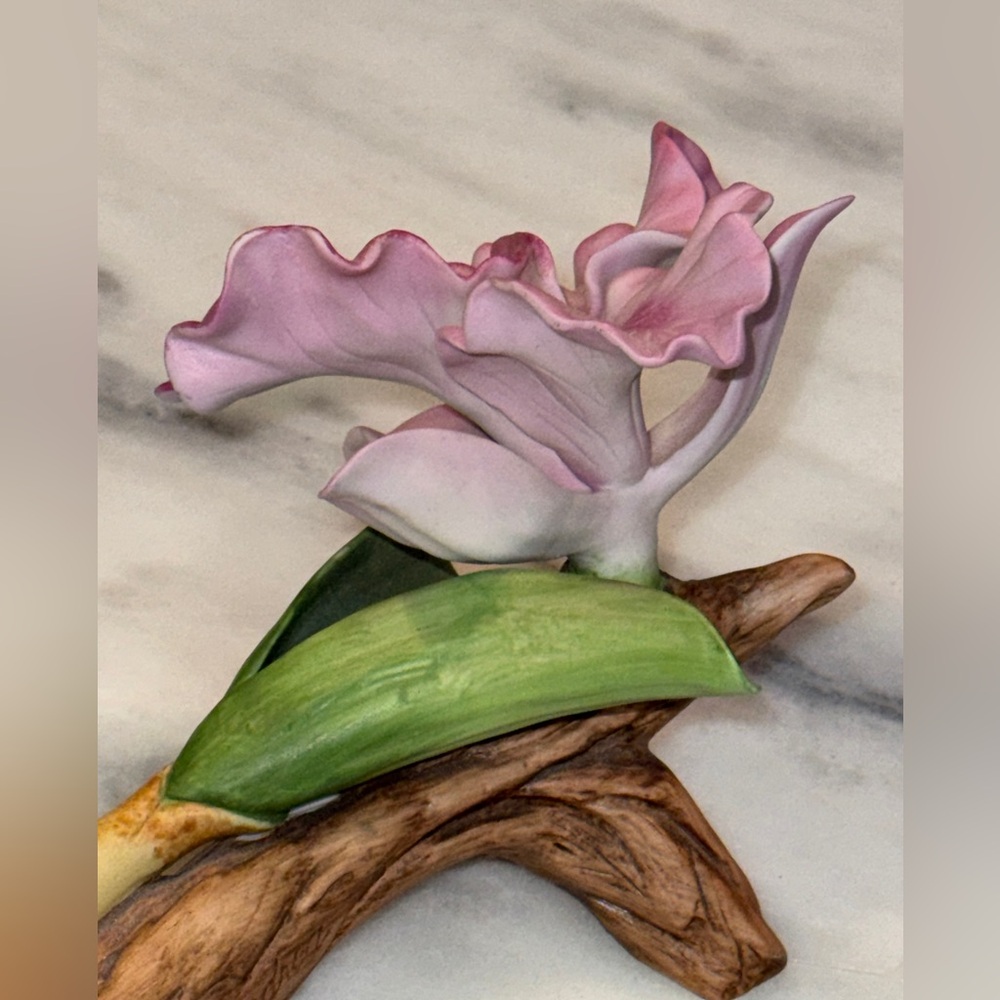 Porcelain Cattleya Orchid by Andrea Made in Japan 1985 7252 Floral Accent - Picture 4 of 8